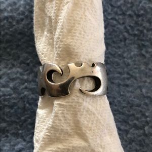Unique sterling ring.